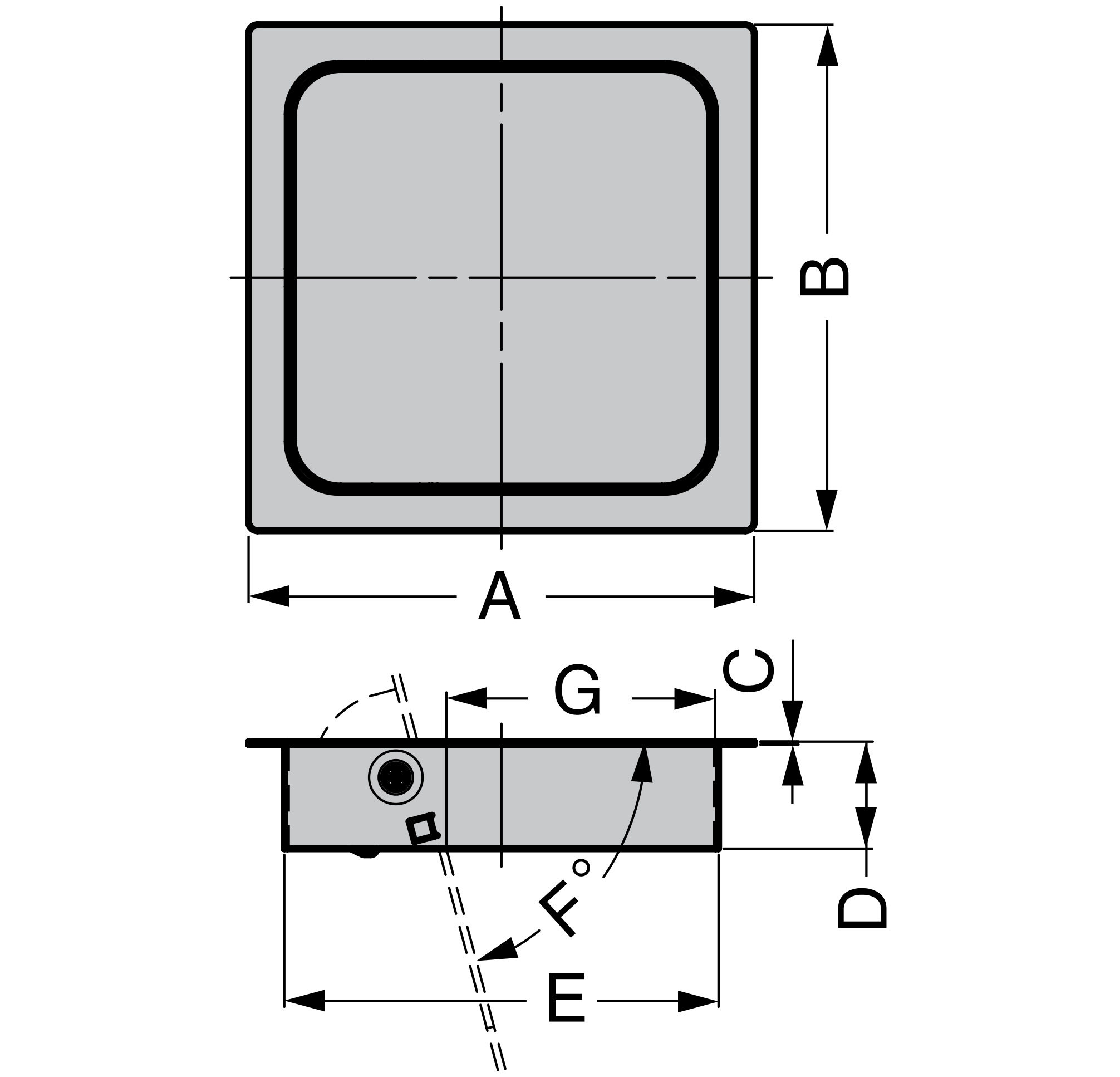 Trappe à déchets de haute qualité avec fermeture amortie, en acier inoxydable, surface : satiné mat, 170 mm (6,7 »), finition : rectangulaire, AD-KH015-HL. Trappe à vidage automatique en acier inoxydable, pour meubles de cuisine et bien plus encore, – Image 3