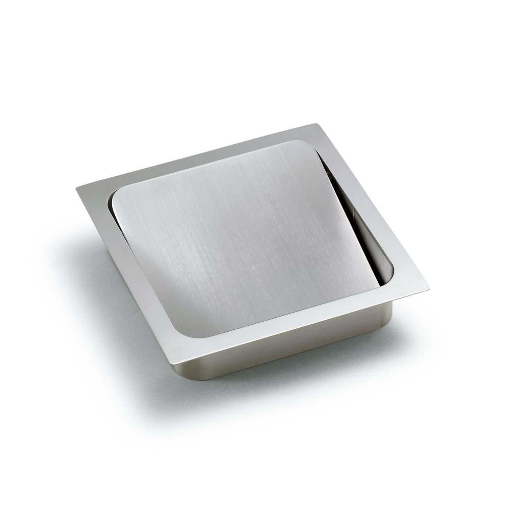 Trappe à déchets de haute qualité avec fermeture amortie, en acier inoxydable, surface : satiné mat, 170 mm (6,7 »), finition : rectangulaire, AD-KH015-HL. Trappe à vidage automatique en acier inoxydable, pour meubles de cuisine et bien plus encore,
