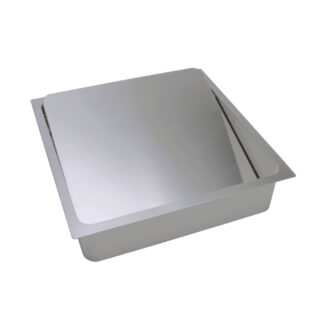 Trappe à déchets de haute qualité avec fermeture amortie, en acier inoxydable, surface : satiné mat, 300 mm (11,9 »), finition : rectangulaire, AD-KH028-HL. Trappe à vidage automatique en acier inoxydable, pour meubles de cuisine et bien plus encore,