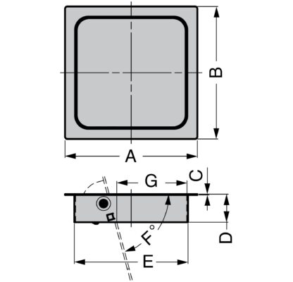 Trappe à déchets de haute qualité avec fermeture amortie, en acier inoxydable, surface : satiné mat, 300 mm (11,9 »), finition : rectangulaire, AD-KH028-HL. Trappe à vidage automatique en acier inoxydable, pour meubles de cuisine et bien plus encore, – Image 3
