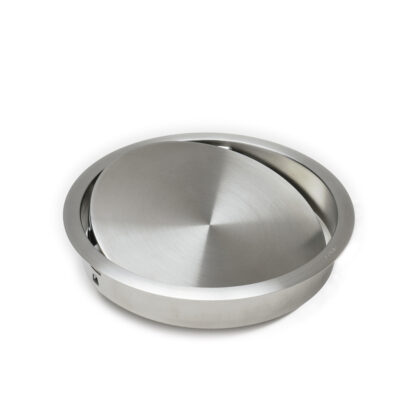 Trappe à vidage de haute qualité avec fermeture amortie, en acier inoxydable, surface : satiné mat, 220 mm (8,7 »), design : de forme ronde, AD-GD020-HL. Trappe à vidage automatique en acier inoxydable, pour meubles de cuisine et bien plus encore, pa