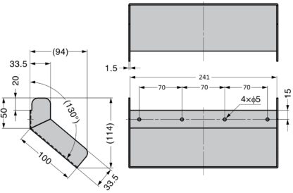 Chute à déchets de haute qualité, en acier inoxydable, 241 mm (9,5 »), AZ-SLP230. Déflecteur en acier inoxydable, pour les trappes à ordures Sugatsune, AZ-GD230, AZ-GD231, AZ-HD230, AZ-ND230 et bien d’autres, par Sugatsune / LAMP® (Japon) – Image 2