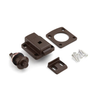 Push-Knopf-Verschluss für dicke Möbeltüren von 22 bis 25 mm SL-B251-BR von Sugatsune, braun. Produktbild