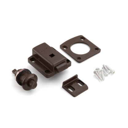 Push-Knopf-Verschluss für dicke Möbeltüren von 22 bis 25 mm SL-B251-BR von Sugatsune, braun. Produktbild