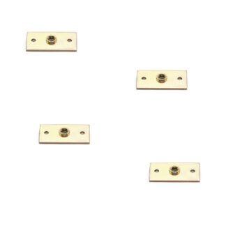 4 pièces de plaque supérieure rectangulaire avec filetage M8, plaque de montage, en alliage de zinc massif, 45 mm (1,8 »), AD-558. Plaque de montage, pour pieds de meubles, roulettes de meubles, pieds de machines, pieds d’armoires, pieds de canapé et