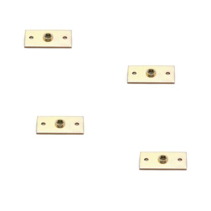 4 pièces de plaque supérieure rectangulaire avec filetage M8, plaque de montage, en alliage de zinc massif, 45 mm (1,8 »), AD-558. Plaque de montage, pour pieds de meubles, roulettes de meubles, pieds de machines, pieds d’armoires, pieds de canapé et