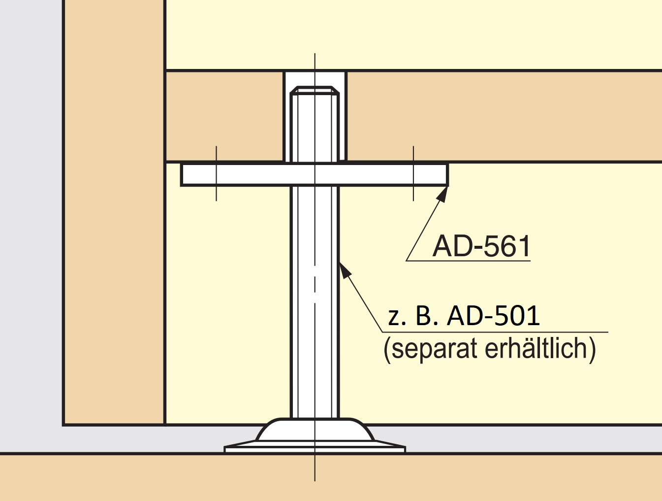 Plaque supérieure rectangulaire en 4 pièces avec filetage M8, plaque de montage, en alliage de zinc massif, 60 mm (2,4 »), AD-561. Plaque de montage, pour pieds de meubles, roulettes de meubles, pieds de machines, pieds d’armoires, pieds de canapé et – Image 3