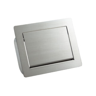 Trappe à ordures rectangulaire de haute qualité pour montage oblique (45° - 85°), avec fermeture amortie, en acier inoxydable, 234 mm (9,3 »), AZ-GD232-HL. Trappe à déchets en acier inoxydable, pour la gastronomie, l’aménagement de magasins, la cuisi