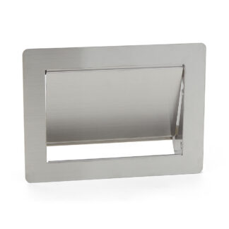 Trappe d’écoulement rectangulaire de haute qualité pour montage vertical, avec fermeture amortie, en acier inoxydable, finition : mat satiné, 234 mm (9,3 »), AZ-GD230-HL. Trappe à déchets en acier inoxydable, pour la gastronomie et bien plus encore,