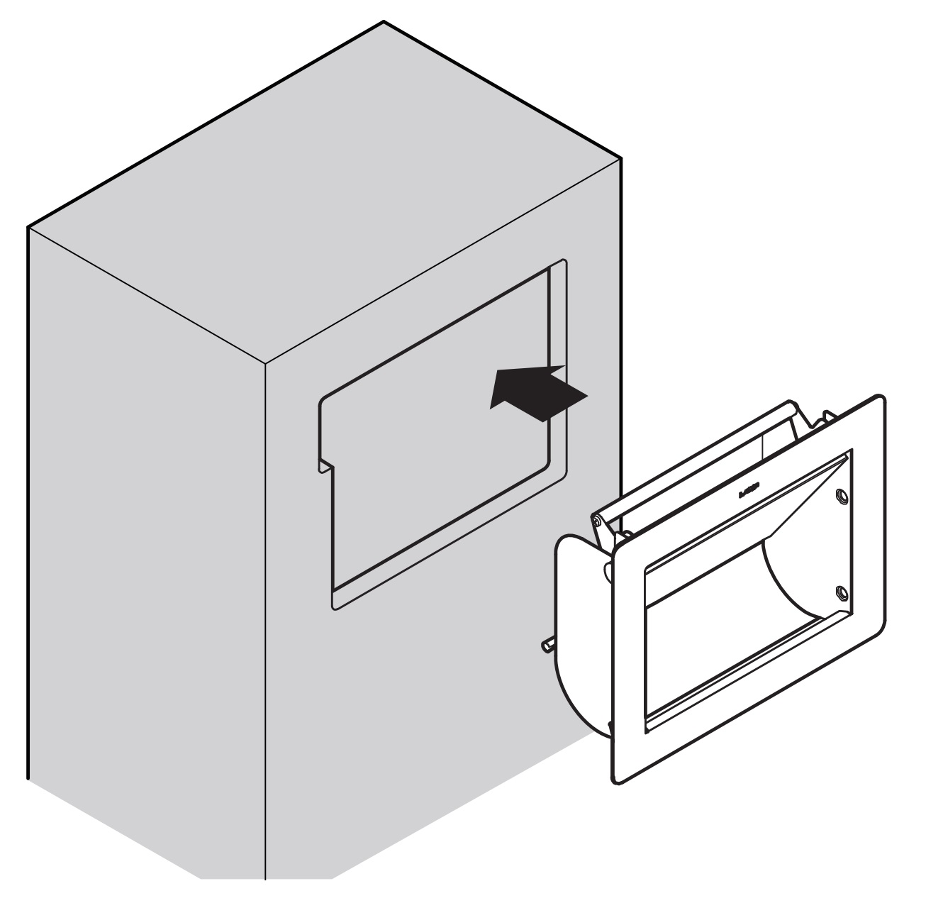 Trappe à ordures rectangulaire de haute qualité pour montage vertical, avec fermeture amortie, en acier inoxydable, surface : satiné mat, 310 mm (12,3 »), AZ-GD310-HL. Trappe à déchets en acier inoxydable, pour la gastronomie et bien plus encore, par – Image 8
