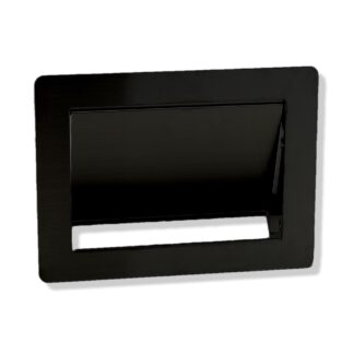 Trappe à ordures rectangulaire de haute qualité pour montage vertical, avec fermeture amortie, en acier inoxydable, surface : noir, 234 mm (9,3 »), AZ-GD230-BL. Trappe à déchets en acier inoxydable, pour la gastronomie et bien plus encore, par Sugats