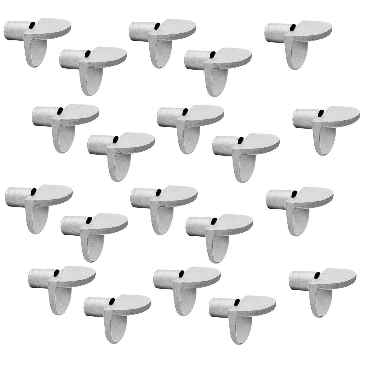 20 pièces de support d’étagère en alliage de zinc, surface: nickelé 4030407. Supports de sol en alliage de zinc pour étagères, étagères, armoires, étagères, étagères, armoires, étagères et bien plus encore, d’EMUCA