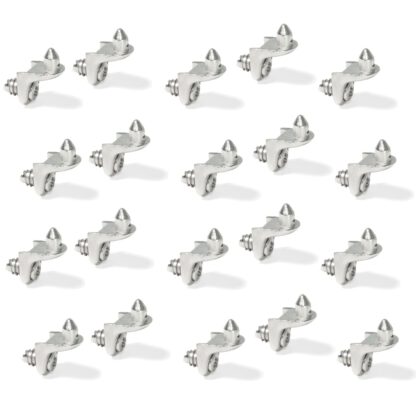 20 pièces de supports d’étagère en alliage de zinc, avec vis pré-assemblées 8114107. Support de sol en alliage de zinc avec vis pré-assemblée, pour rangée de trous, étagères, étagères, étagères, armoires, étagères, armoires, étagères et bien plus encore,