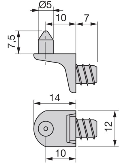 20 pièces de supports d’étagère en alliage de zinc, avec vis pré-assemblées 8114107. Support de sol en alliage de zinc avec vis pré-assemblée, pour rangée de trous, étagères, étagères, étagères, armoires, étagères, armoires, étagères et bien plus encore, – Image 2