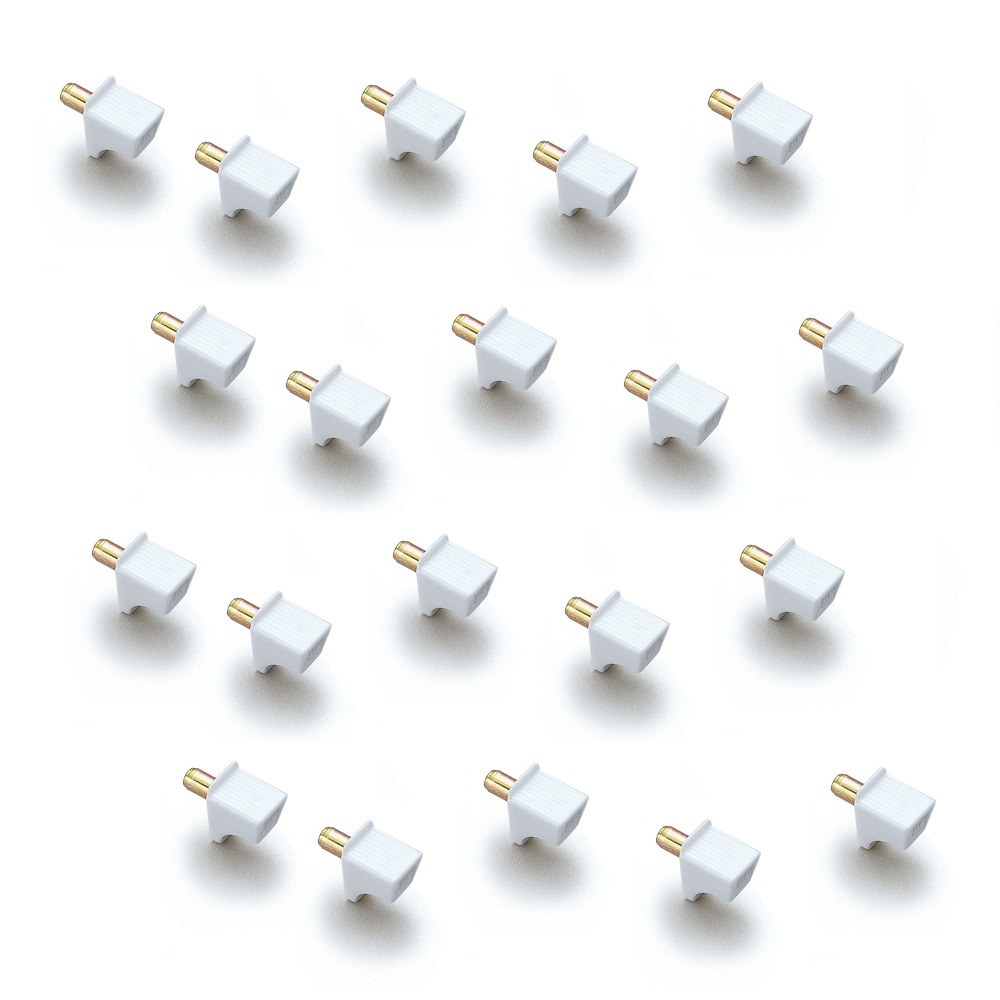 20 supports d’étagères de haute qualité, en polyamide robuste, capacité de charge : 40 kg (89 lbs), surface : blanche, design : plat, SS-323W. Supports d’étagère pour étagères, étagères d’armoires, étagères et bien plus encore, par Sugatsune / LAMP® (Japo