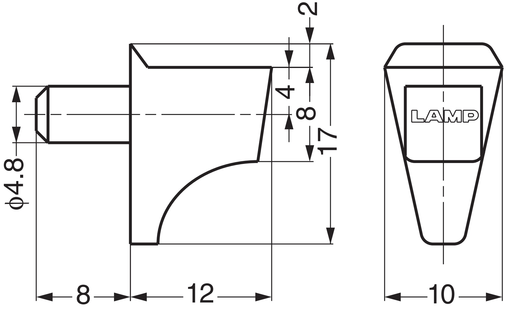 20 supports d’étagères de haute qualité, en polyamide robuste, capacité de charge : 40 kg (89 lbs), surface : blanche, design : plat, SS-323W. Supports d’étagère pour étagères, étagères d’armoires, étagères et bien plus encore, par Sugatsune / LAMP® (Japo – Image 3