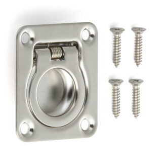 Poignée pliante en acier inoxydable de 38 mm (1,5 po) SUS304 980641. Poignée pliante en acier inoxydable en forme d’anneau en acier inoxydable V2A, poli brillant, pour rabat d’inspection, porte d’inspection, environnement humide, navire, caravane par Suga