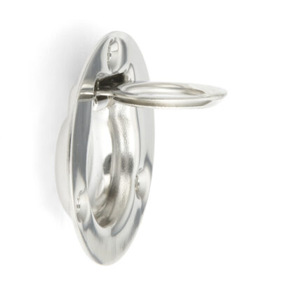 Poignée rabattable annulaire en acier inoxydable SUS304, 50 mm (1-31/32") 980640. Poignée pliante rotative en forme d'anneau en acier inoxydable V2A, polie miroir, pour trappe de visite, porte de visite, environnement humide, bateau, caravane par Sugatsune / LAMP® (Japon) – Image 2