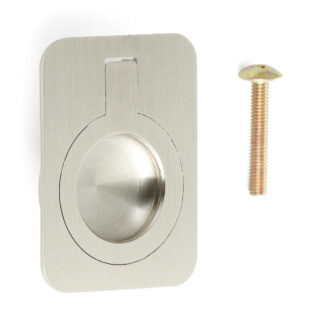 Poignée pliante en forme d’anneau en laiton, finition: bronze blanc, satiné mat, 38 mm (1.5 ») 587-50WB. Poignée annulaire 587-50WB pour camping-car, bateau, trappe d’inspection, porte d’inspection, par Sugatsune / LAMP® (Japon)