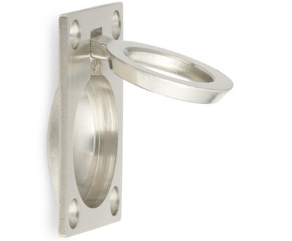 Poignée pliante en forme d’anneau en laiton, finition: bronze blanc, satiné mat, 38 mm (1.5 ») 587B-50WB. Poignée annulaire 587B-50WB pour camping-car, bateau, trappe d’inspection, porte d’inspection, par Sugatsune / LAMP® (Japon) – Image 5