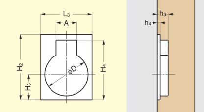 Poignée pliante en forme d’anneau en laiton, finition: bronze blanc, satiné mat, 38 mm (1.5 ») 587B-50WB. Poignée annulaire 587B-50WB pour camping-car, bateau, trappe d’inspection, porte d’inspection, par Sugatsune / LAMP® (Japon) – Image 4