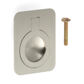 Poignée pliante en forme d’anneau en laiton, finition: bronze blanc, satiné mat, 47,5 mm (1.9 ») 587-60WB. Poignée annulaire 587-60WB pour camping-car, bateau, trappe d’inspection, porte d’inspection, par Sugatsune / LAMP® (Japon)