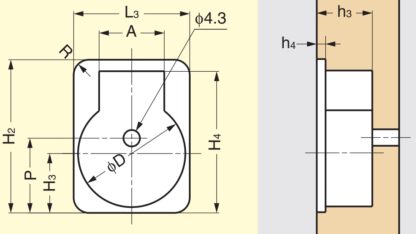 Poignée pliante en forme d’anneau en laiton, finition: bronze blanc, satiné mat, 47,5 mm (1.9 ») 587-60WB. Poignée annulaire 587-60WB pour camping-car, bateau, trappe d’inspection, porte d’inspection, par Sugatsune / LAMP® (Japon) – Image 4