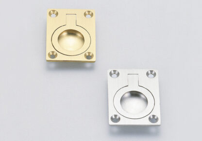 Poignée pliante en forme d’anneau en laiton, finition : bronze blanc, satiné mat, 47,5 mm (1,9 ») 587B-60WB. Poignée annulaire 587B-60WB pour camping-car, bateau, trappe d’inspection, porte d’inspection, par Sugatsune / LAMP® (Japon) – Image 2