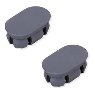 2 pièces capuchon robuste en plastique PBT, gris, 22,2 mm (0,9 ») KMHC-GR. Couvercle KMHC-GR pour poignée industrielle, poignée d’appareil, par Sugatsune / LAMP® (Japon)