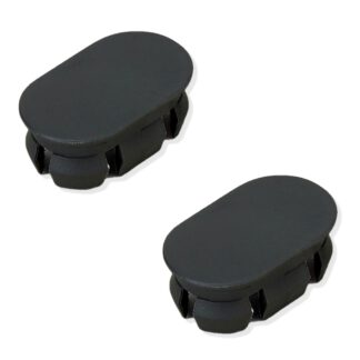 2 pièces capuchon en plastique robuste PBT, noir, 22,2 mm (0,9 ») KMHC-BL. Couvercle KMHC-BL pour poignée industrielle, poignée d’appareil, par Sugatsune / LAMP® (Japon)