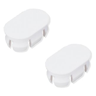 2 pièces capuchon robuste en plastique PBT, blanc, 22,2 mm (0,9 ») KMHC-WT. Couvercle KMHC-WT pour poignée industrielle, poignée d’appareil, par Sugatsune / LAMP® (Japon)