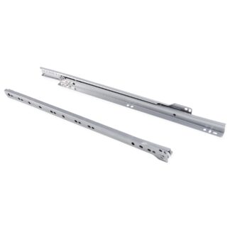 Guides de poussée à rouleaux, extension partielle, gris métallisé, RAL 9022, peint, 250 mm (9,9 ») 4388425. Guides coulissants à rouleaux en acier avec extension partielle, pour tiroir en bois, tiroir à plateau, tiroir en bois, meubles de cuisine, mo