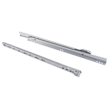 Guides de poussée à rouleaux, extension partielle, gris métallisé, RAL 9022, peint, 250 mm (9,9 ») 4388425. Guides coulissants à rouleaux en acier avec extension partielle, pour tiroir en bois, tiroir à plateau, tiroir en bois, meubles de cuisine, mo