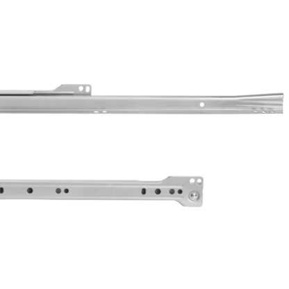 Guides de poussée à rouleaux, extension partielle, gris métallisé, RAL 9022, peint, 400 mm (15,8 »). Rails de guidage en acier avec extension partielle, pour tiroir en bois, tiroir à plateau, tiroir en bois, meubles de cuisine, mobilier de bureau, mo – Image 4