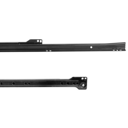 Guides de poussée à rouleaux, extension partielle, laqué noir, RAL 9005, 600 mm (23,7 »). Rails de guidage en acier avec extension partielle, pour tiroir en bois, tiroir à plateau, tiroir en bois, meubles de cuisine, mobilier de bureau, mobilier de m – Image 4