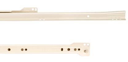 Guidages de poussée à rouleaux, extension partielle, peints en blanc, RAL 9001, 250 mm (9.9 ») E.T30C.25.WH. Guides coulissants à rouleaux en acier avec extension partielle, pour tiroir en bois, tiroir à plateau, tiroir en bois, meubles de cuisine, m – Image 3