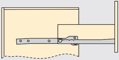 Guides de poussée à rouleaux, extension partielle, laqué blanc, RAL 9001, 550 mm (21,7 »). Rails de guidage en acier avec extension partielle, pour tiroir en bois, tiroir à plateau, tiroir en bois, meubles de cuisine, mobilier de bureau, mobilier de  – Image 6
