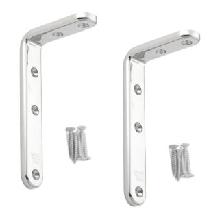 2 pièces de support de montage en acier inoxydable de haute qualité, en acier inoxydable massif, capacité de charge : 26 kg (58 lb), 120 mm (4,8"), SU-B65M.
Supports d’étagère pour espaces extérieurs, piscines, salles de bains, bateaux et bien plus encore