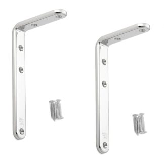 2 pièces de support de montage en acier inoxydable de haute qualité, en acier inoxydable massif, capacité de charge : 20 kg (45 lb), 150 mm (6"), SU-B80M.
Supports d’étagère pour espaces extérieurs, piscines, salles de bains, bateaux et bien plus encore, 