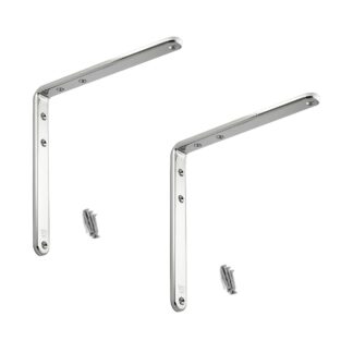 2 pièces de support de montage en acier inoxydable de haute qualité, en acier inoxydable massif, capacité de charge : 18 kg (40 lb), 180 mm (7,1"), SU-A180M.
Supports d’étagère pour espaces extérieurs, piscines, salles de bains, bateaux et bien plus encor