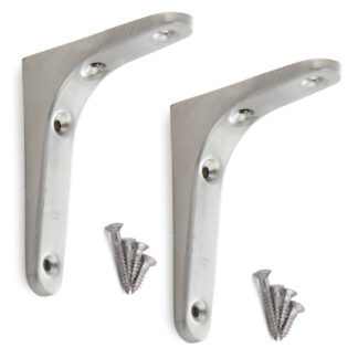 2 pièces de support de montage en acier inoxydable de haute qualité, en acier inoxydable massif, capacité de charge : 30 kg (67 lb), 86 mm (3,4"), BT-85. Supports d’étagère pour espaces extérieurs, piscines, salles de bains, bateaux et bien plus encore, p