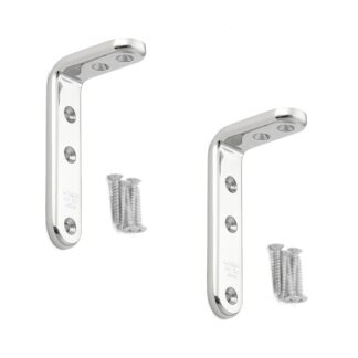 2 pièces de support de montage en acier inoxydable de haute qualité, en acier inoxydable massif, capacité de charge : 26 kg (58 lb), 90 mm (3,6"), SU-B50M.
Supports d’étagère pour espaces extérieurs, piscines, salles de bains, bateaux et bien plus encore,