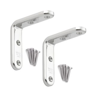 2 pièces de support de montage en acier inoxydable de haute qualité, en acier inoxydable massif, capacité de charge : 48 kg, surface : polie brillante, 70 mm (2,8"), SU-A70M.
Supports d’étagère pour étagères, étagères et bien plus encore, par Sugatsune / 