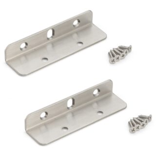 2 supports d’étagères en acier inoxydable de haute qualité, en acier inoxydable massif, capacité de charge : 130 kg (287 lb), 100 mm (4"), SSA-100H. Support d’étagère pour salle de bain, hôtel, sauna, extérieur et bien plus encore, par Sugatsune / LAMP® (