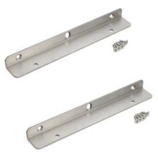 2 supports d’étagère en acier inoxydable de haute qualité, en acier inoxydable massif, capacité de charge : 130 kg (287 lb), 200 mm (7,9"), SSA-200H. Support d’étagère pour salle de bain, hôtel, sauna, extérieur et bien plus encore, par Sugatsune / LAMP® 