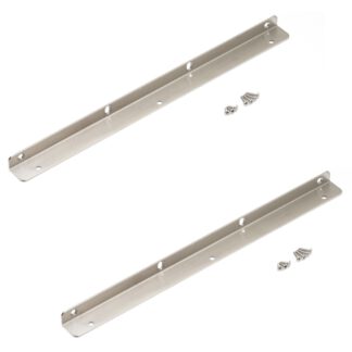 2 supports d’étagère en acier inoxydable de haute qualité, en acier inoxydable massif, capacité de charge : 130 kg (287 lb), 380 mm (15"), SSA-380H. Support d’étagère pour salle de bain, hôtel, sauna, extérieur et bien plus encore, par Sugatsune / LAMP® (