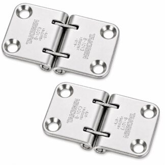 Charnière de trappe en acier inoxydable de haute qualité en 2 pièces, fabriquée en acier inoxydable SUS316, 70 mm (2-3/4"), B-1013. Charnière marine robuste pour trappes de navire, trappes de pont, rabats inférieurs, trappes de maintenance et bien plus encore, par TAKIGEN (Japon)