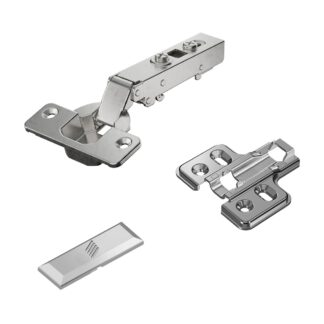 Charnière de la tige en acier inoxydable, support : entièrement supportée, 9289590, par Hettich, conception : plaque de montage avec une distance de 2 mm. Photo produit