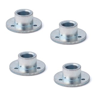 4 plaques supérieures rondes avec filetage 1/2-20UNF, plaque de montage, alliage de zinc massif, 35 mm (1,4 »), AD-559U1/2. Plaque de montage, pour pieds de meubles, roulettes de meubles, pieds de machines, pieds d’armoires, pieds de canapé et bien p