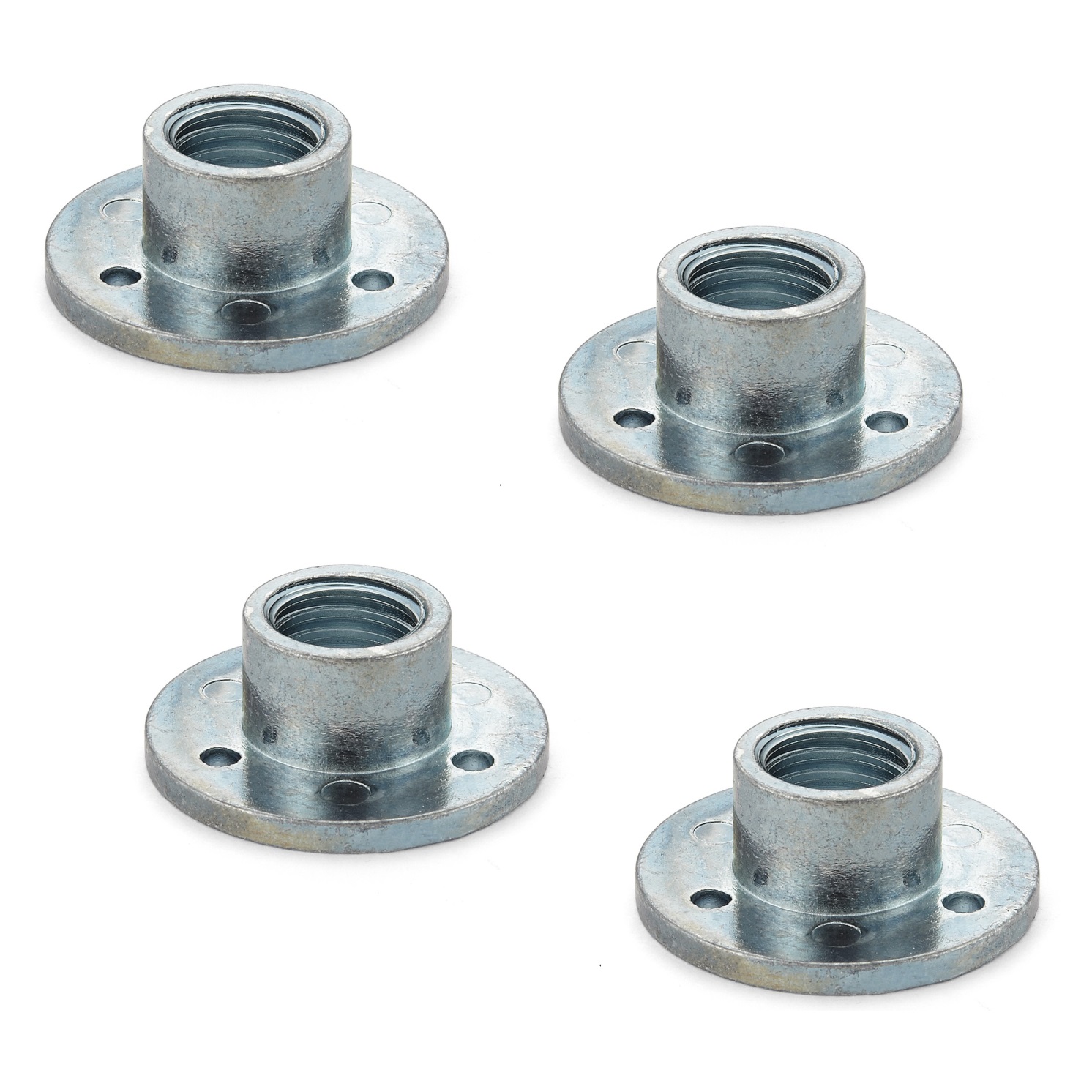 4 plaques supérieures rondes avec filetage M14, plaque de montage, en alliage de zinc massif, 35 mm (1,4 »), AD-559M14. Plaque de montage, pour pieds de meubles, roulettes de meubles, pieds de machines, pieds d’armoires, pieds de canapé et bien plus